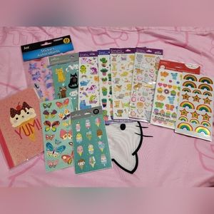 Cute Kawaii Stickers and Notebook Bundle (Open To Offers!)
